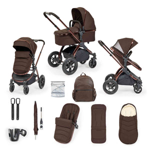 Ickle Bubba Stomp Luxe Elements Edition 12 Piece Travel System - Chestnut