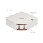 The Little Green Sheep Natural Pocket Sprung Cot Bed Mattress 70x140cm