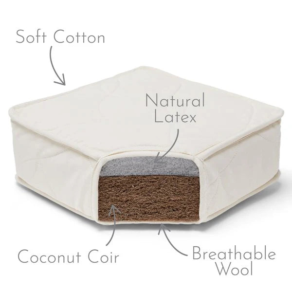 The Little Green Sheep Natural Junior Mattress – 90 x 190cm (Standard UK Single Size)