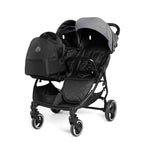 Ickle Bubba Venus Prime Twin Double Stroller Including Carrycot - Space Grey