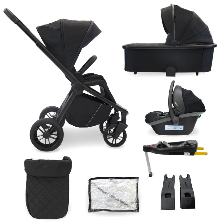 My Babiie MB450 3-in-1 Travel System with Base - Black