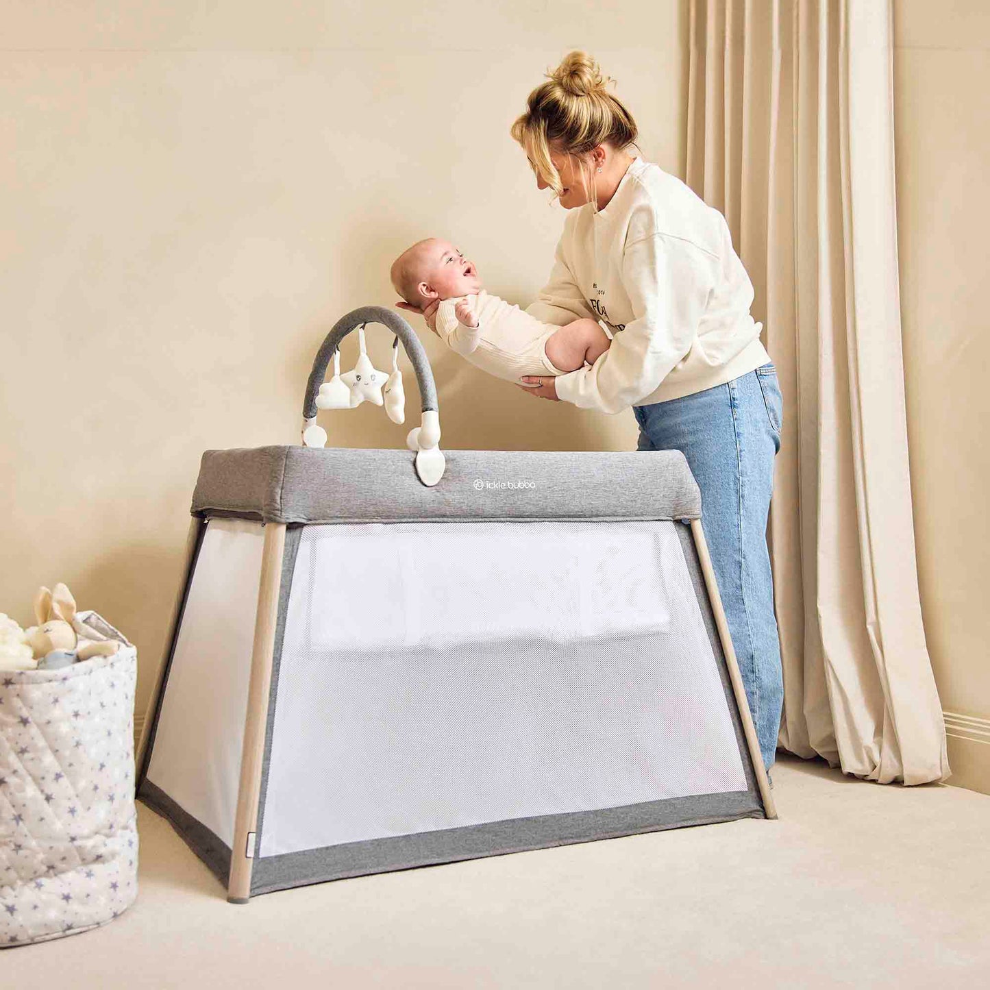 Ickle Bubba Scout 2 in 1 Travel Cot and Playpen - Ash Grey