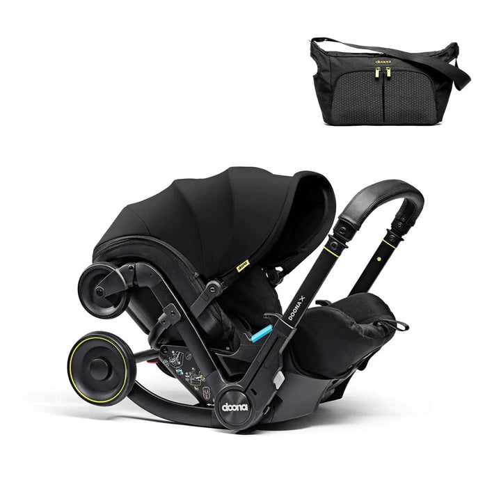 Doona X Car Seat & Stroller - Nitro Black + FREE Essentials Bag