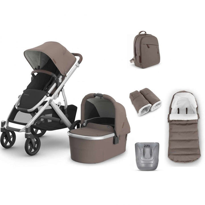 Uppababy Vista V3 Pushchair & Pram + 4-Piece Accessory Bundle - Theo