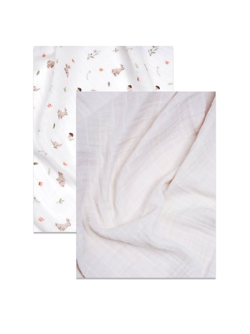 Funnababy Fitted Sheet Set (2pcs) - Grass Beige - 70x140cm
