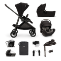 Nuna SWIV, ARRA Flex + BASE Curv Travel System Bundle - Caviar