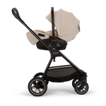 Nuna TRIV Next, LYTL Carrycot, ARRA Flex + Base Curve Travel System - Biscotti