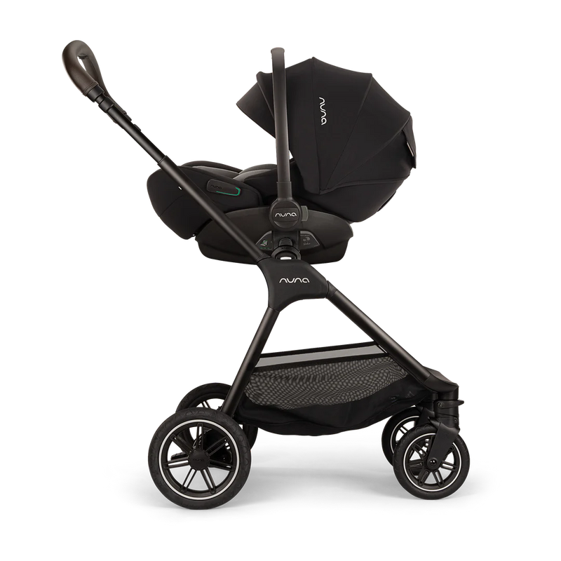 Nuna TRIV Next, LYTL Carrycot, ARRA Flex + Base Curve Travel System - Caviar