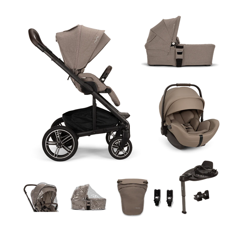 Nuna MIXX next, Arra Flex + Base Curv Travel System bundle - Cedar