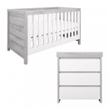 Tutti Bambini Modena 2 Piece Room Set - Ash Grey/White