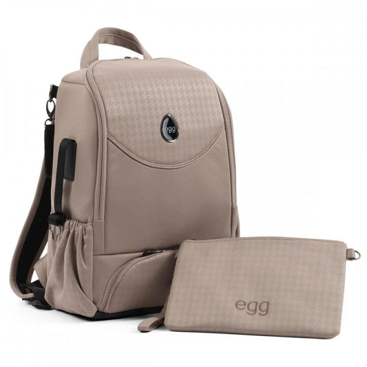 egg3 Top Loader Backpack - Houndstooth Almond
