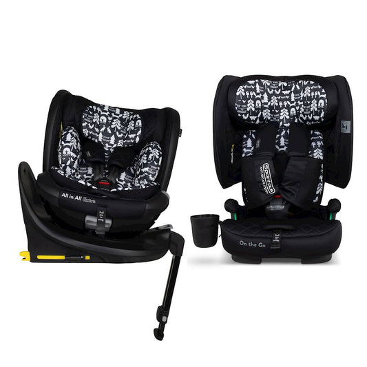 Cosatto All in All Ultra 360 Rotate i-Size Car Seat & On The Go Bundle - Silhouette