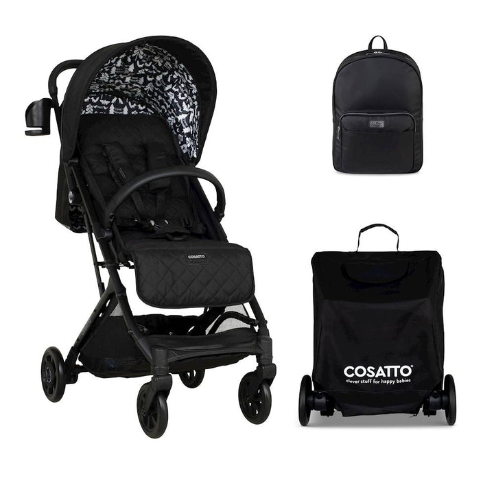 Cosatto Woosh 4 Stroller Summer Bundle Inc Travel Bag & Ultimate Changing Backpack - Silhouette