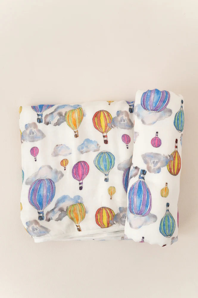 The Gilded Bird Balloon Festival Bamboo Baby Blanket