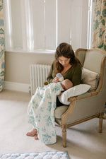 The Gilded Bird Circus Toile Bamboo Baby Blanket
