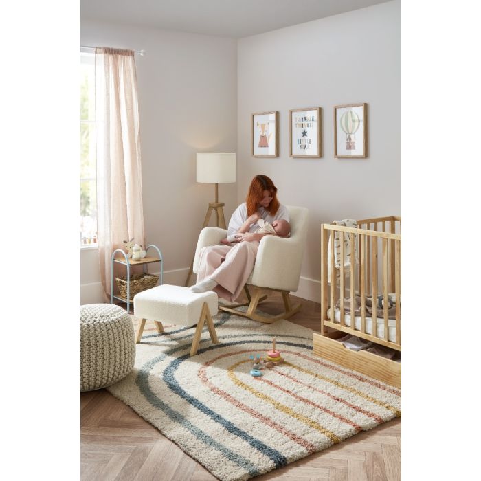 Ickle Bubba Roxby Nursing Chair + Stool - Cloud