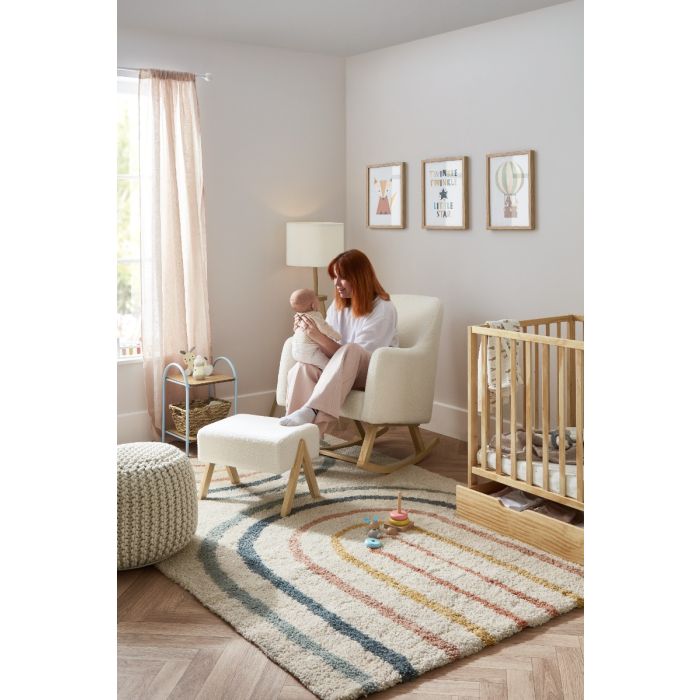Ickle Bubba Roxby Nursing Chair + Stool - Cloud