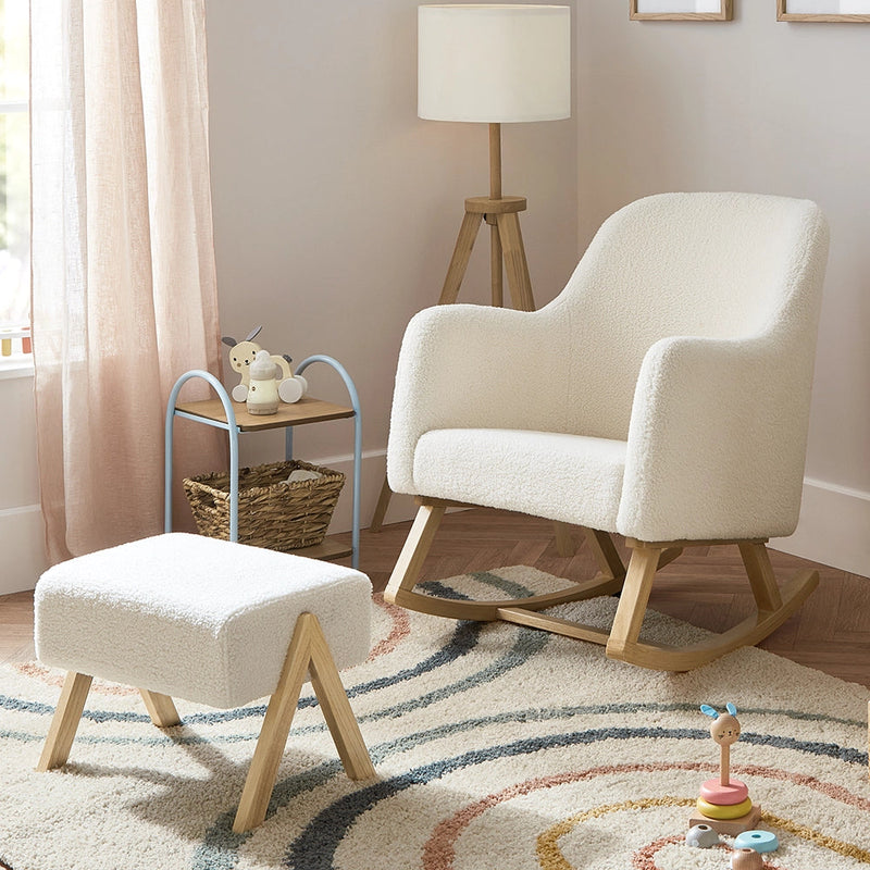 Ickle Bubba Roxby Nursing Chair + Stool - Cloud