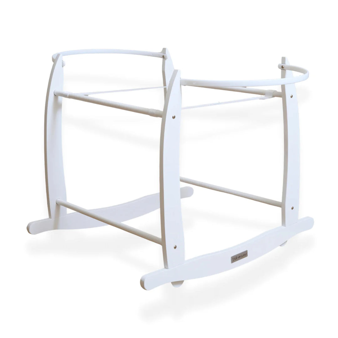 Clair De Lune Deluxe Rocking Moses Basket Stand - White