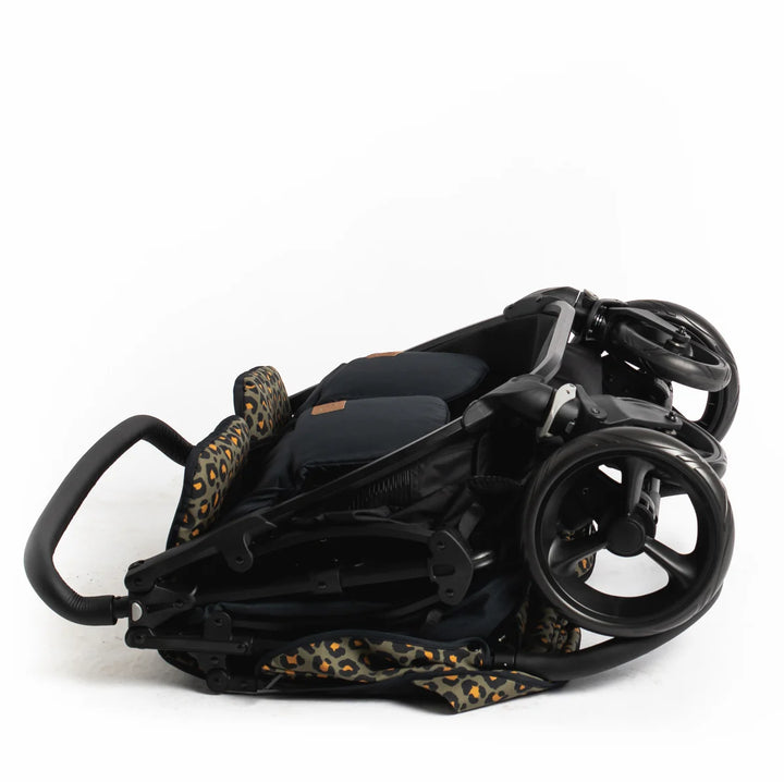 Roma Gemini Double Pushchair - Khaki Leopard