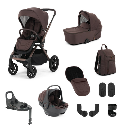 Oyster Vee Travel System Bundle Inc Capsule 360 + Base - Chocolate