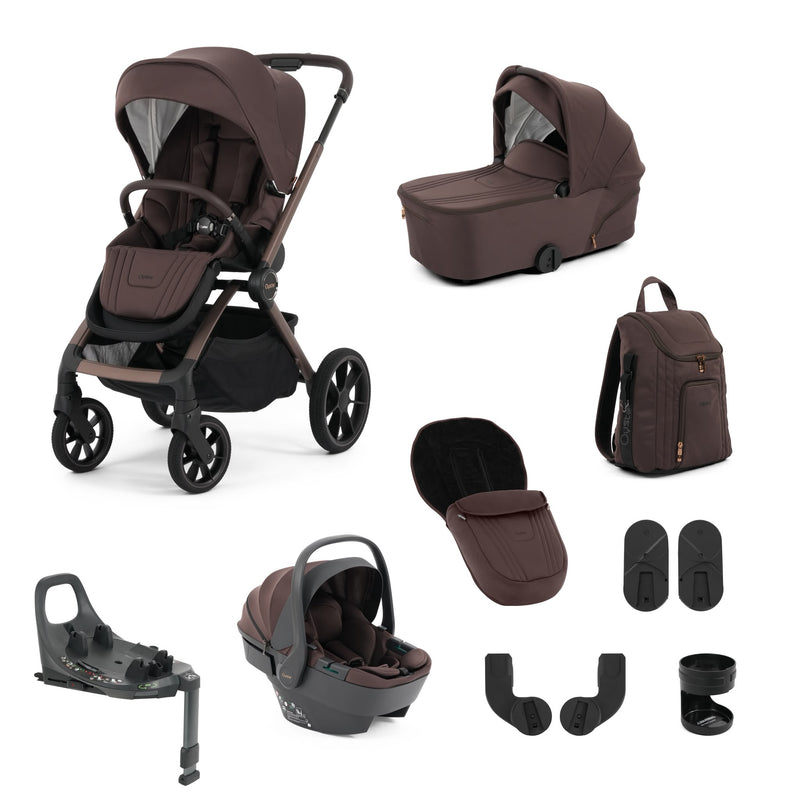 Oyster Vee Travel System Bundle Inc Capsule 360 + Base - Chocolate