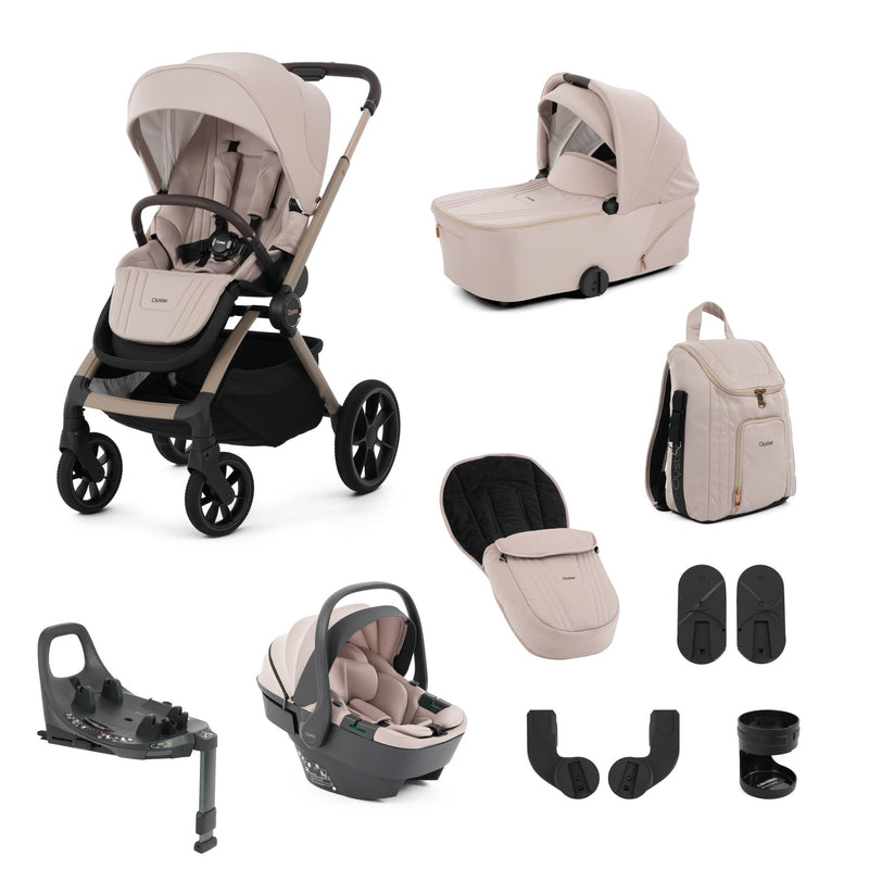 Oyster Vee Travel System Bundle Inc Capsule 360 + Base - Vanilla