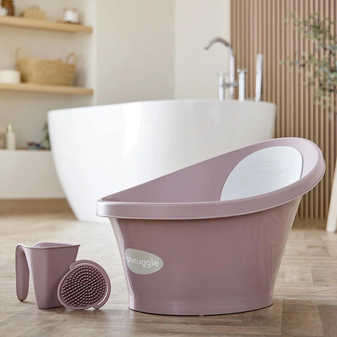Shnuggle Newborn Support and Baby Bath Bundle - Blossom