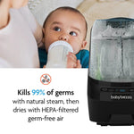 Baby Brezza Bottle Washer Pro - All In One Washer, Steriliser & Dryer - All Black