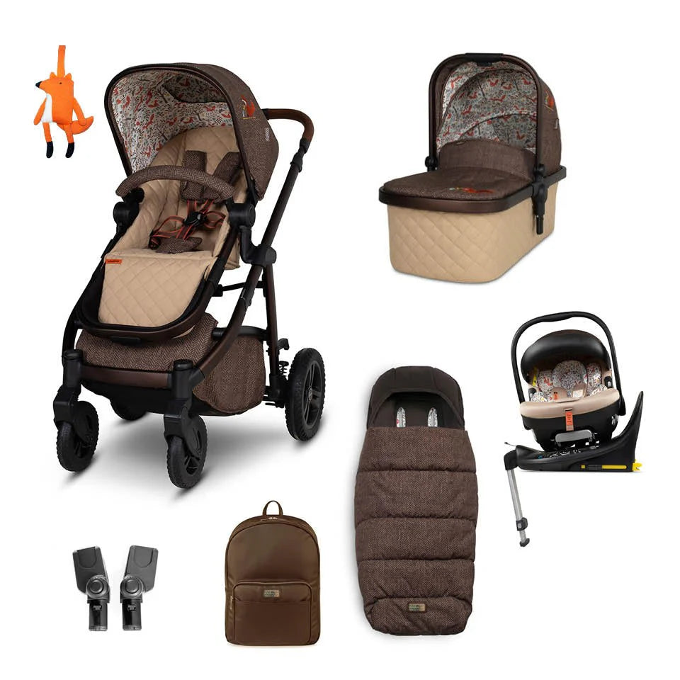 Cosatto Wow 3 Everything Bundle - Foxford Hall Inc 360 Isofix Base