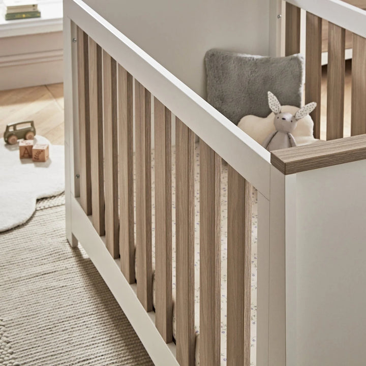 Cuddleco Ada Cot Bed - White & Ash