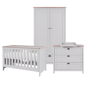 Tutti Bambini Verona 3 Piece Room Set - Dove Grey/Oak