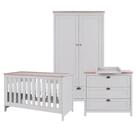 Tutti Bambini Verona 3 Piece Room Set - Dove Grey/Oak