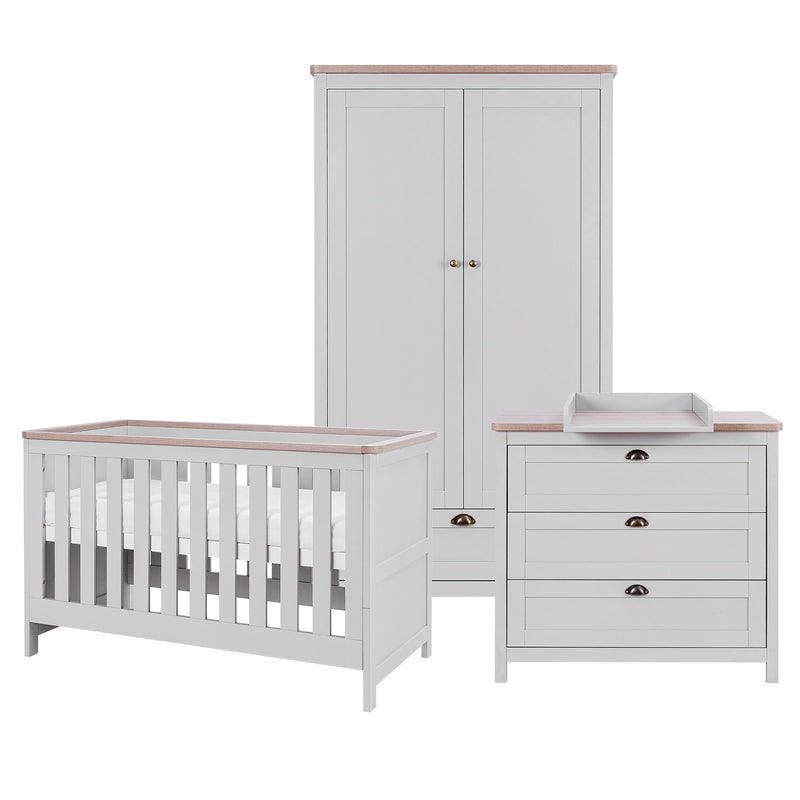 Tutti Bambini Verona 3 Piece Room Set - Dove Grey/Oak