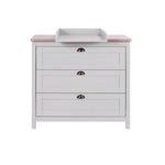 Tutti Bambini Verona 2 Piece Room Set (Cot Bed And Dresser) - Dove Grey/Oak