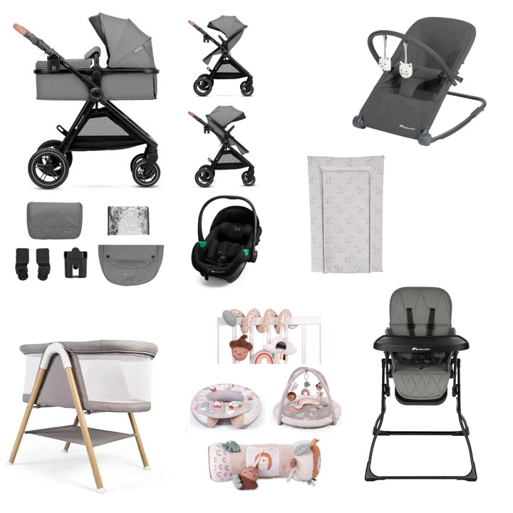 Kinderkraft Esme Luxury Newborn Travel System & Home Bundle - Grey