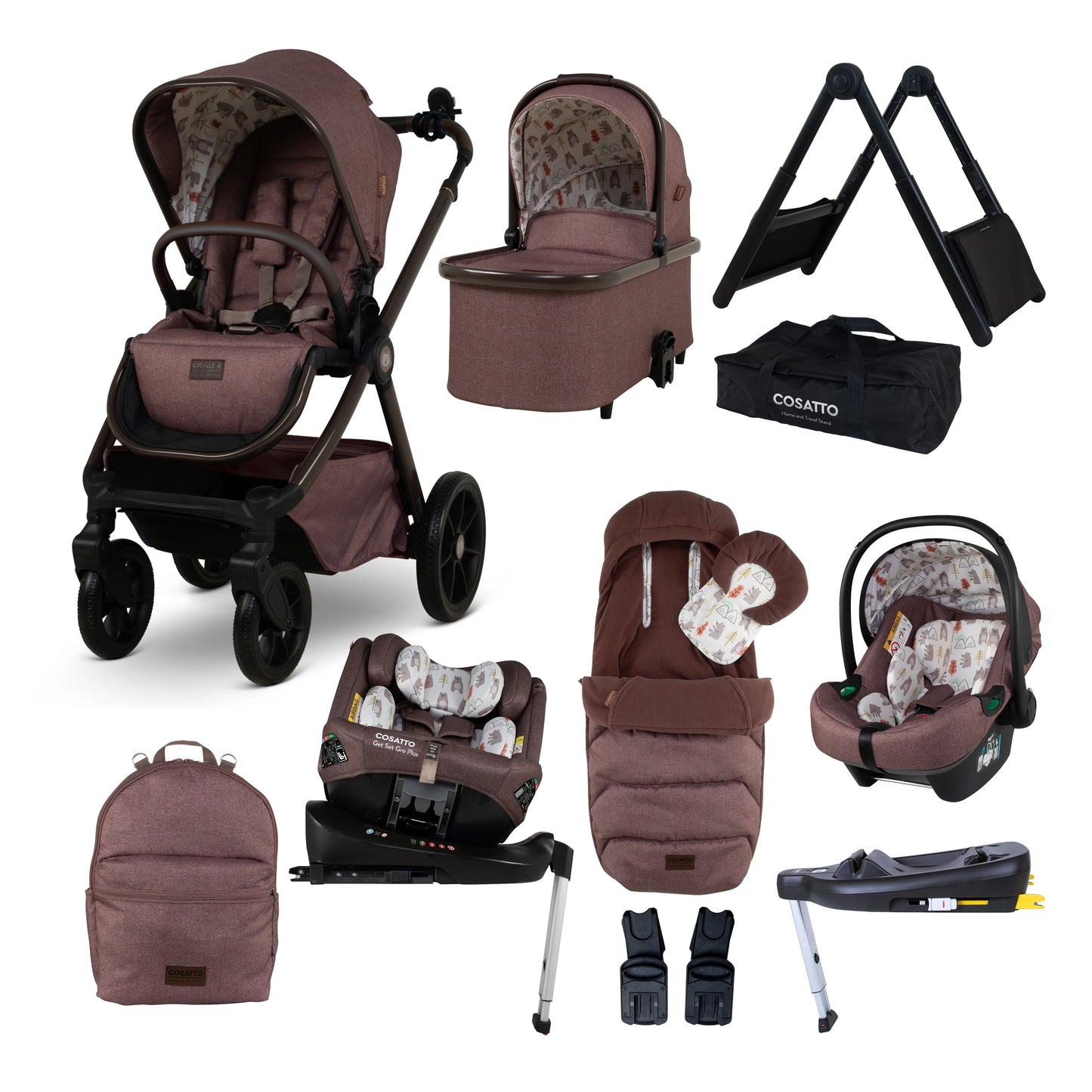 Cosatto Giggle 4 Special Edition All Stage Home and Travel Bundle - Bear Hug