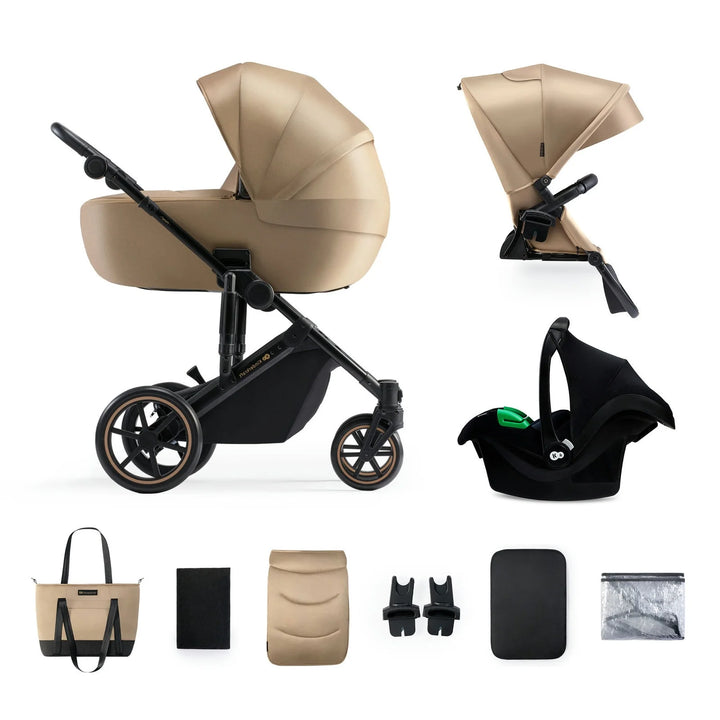 Kinderkraft 3in1 Travel System PRIME 2 (with MINK PRO R129 car seat) - Sandrose Beige