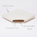 The Little Green Sheep Knitted Moses Basket, Mattress & Natural Rocking Stand - Truffle