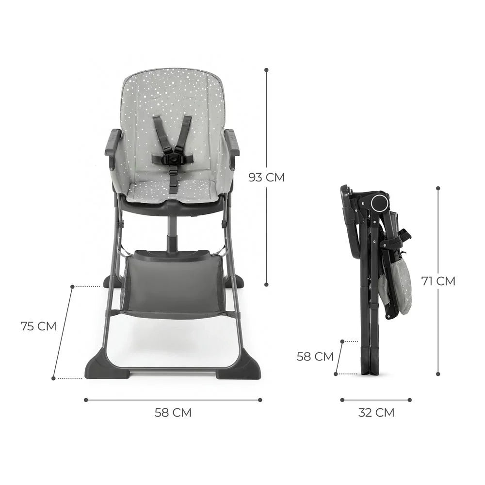 Kinderkraft Foldee High Chair - Grey