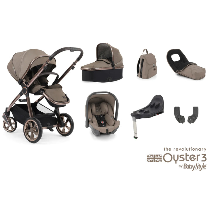 BabyStyle Oyster 3 Luxury Bundle - Mink + FREE ORGANISER WORTH £30!