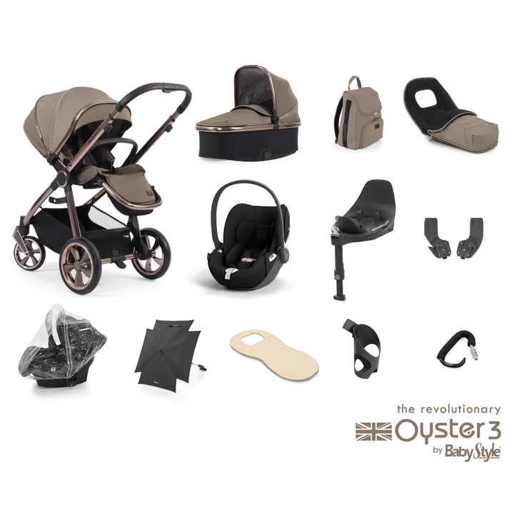 BabyStyle Oyster 3 Cloud T Ultimate Bundle - Mink + FREE ORGANISER WORTH £30!