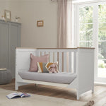 Tutti Bambini Verona 2 Piece Room Set (Cot Bed And Dresser) + Under Drawer - White/Oak
