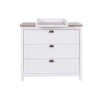 Tutti Bambini Verona 2 Piece Room Set (Cot Bed And Dresser) + Under Drawer - White/Oak