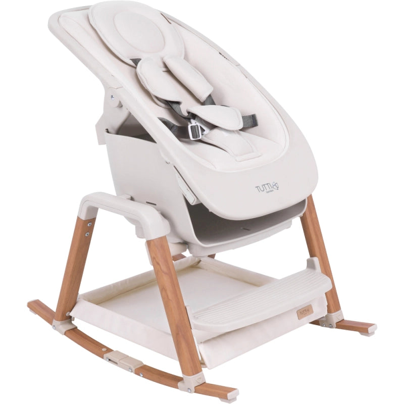 Tutti Bambini 2in1 Nova Highchair/Rocker Bundle - Ecru/Scandinavian Walnut