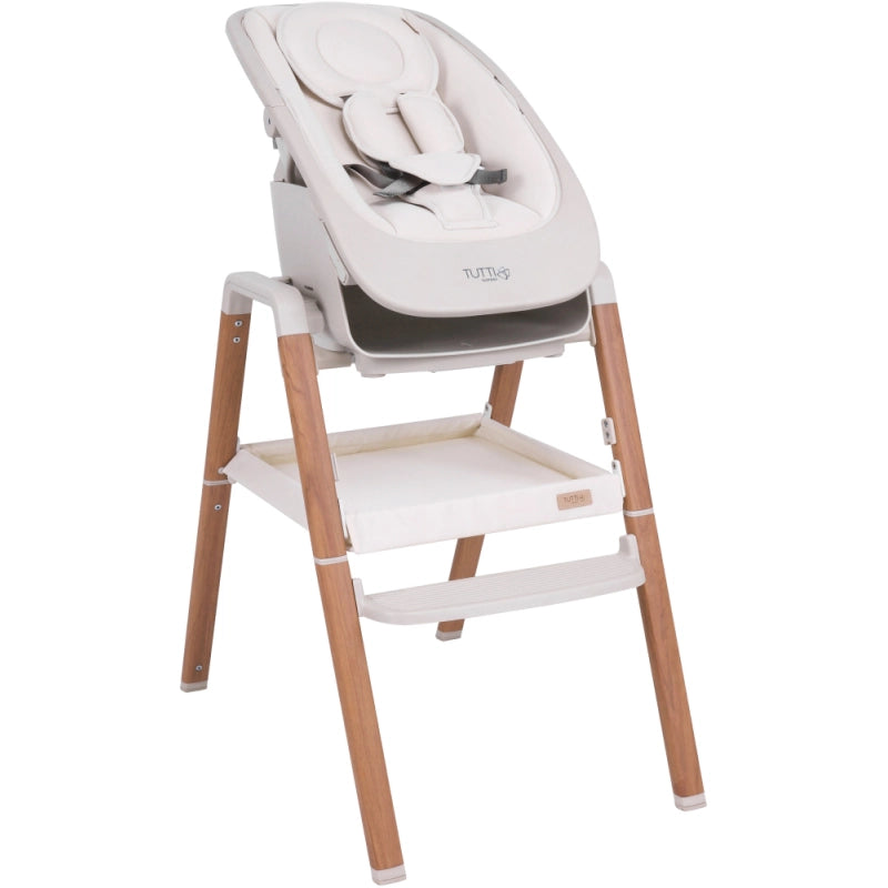 Tutti Bambini 2in1 Nova Highchair/Rocker Bundle - Ecru/Scandinavian Walnut