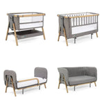 Tutti Bambini CoZee XL - Complete Birth to 4+ Years Package - Oak/Charcoal