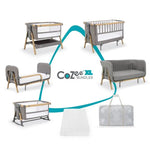 Tutti Bambini CoZee XL - Complete Birth to 4+ Years Package - Oak/Charcoal