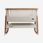 Tutti Bambini CoZee AIR Bedside Crib 4 Piece Essential Bundle - Scandinavian Walnut/Ecru