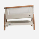 Tutti Bambini CoZee AIR Bedside Crib 4 Piece Essential Bundle - Scandinavian Walnut/Ecru